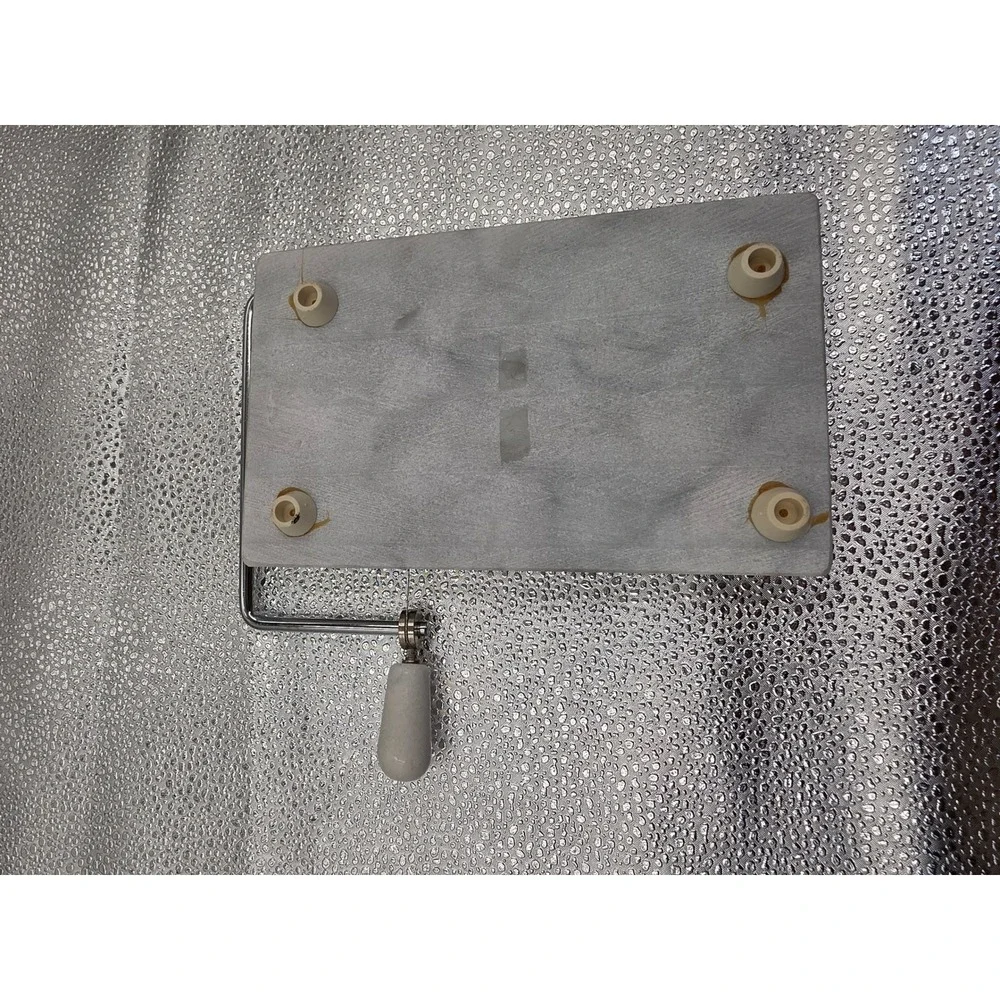Grey Marble Cheese Slicer Board Stainless Steel Wire Cutter Charcuterie O2